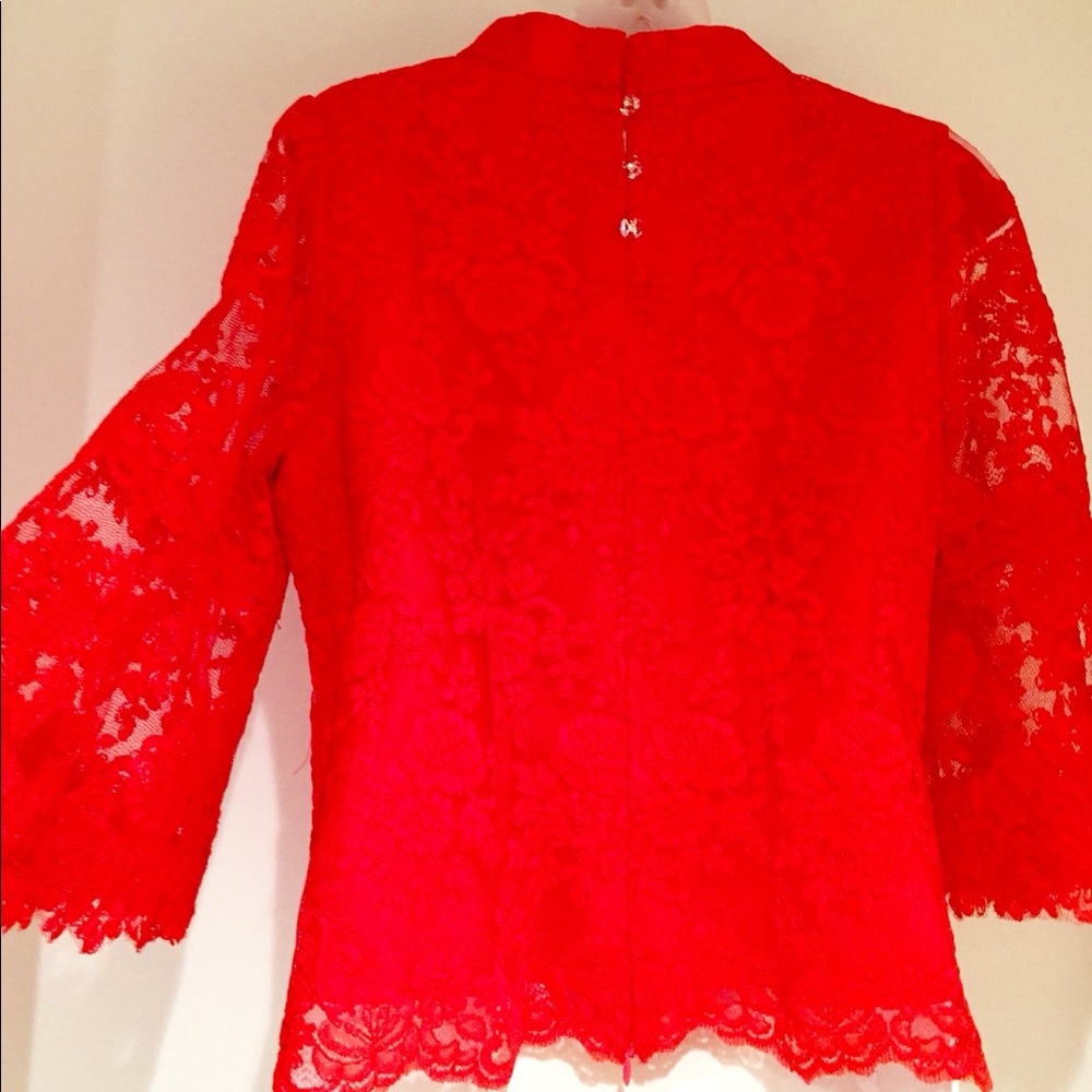 Beautiful red lace blouse